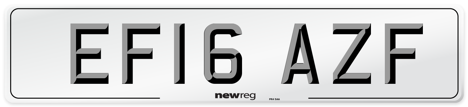 EF16 AZF Number Plate from New Reg